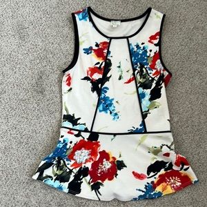 🌟Sparrow for Anthropologie Peplum Floral Top, Small🌟